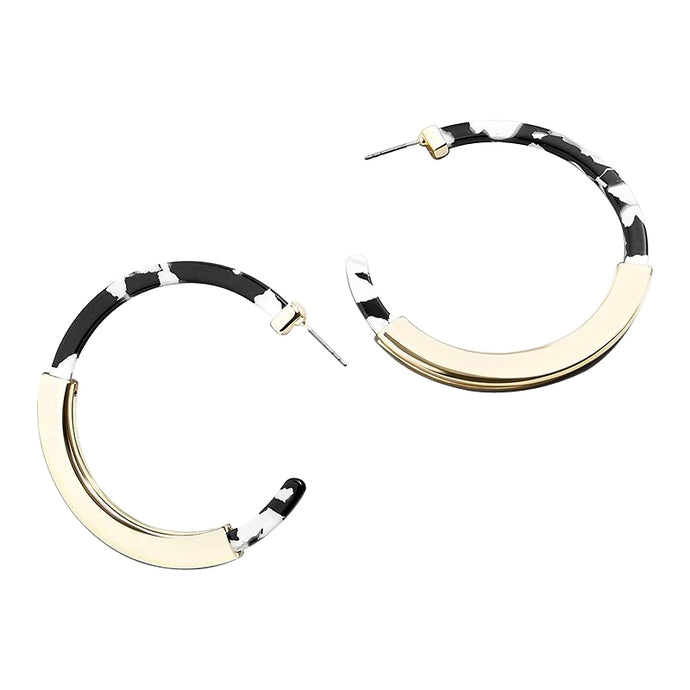 JUPITOR Earrings by MAYA - Black & White