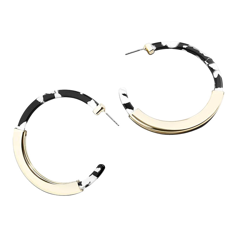 JUPITOR Earrings by MAYA - Black & White