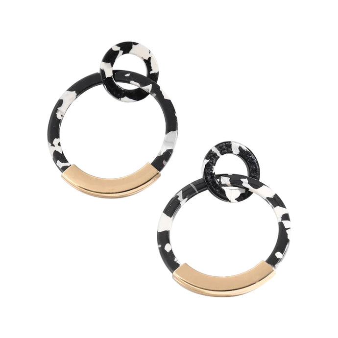 MONATANA Earrings by MAYA - Black & White