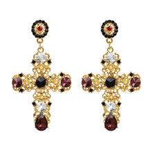 Load image into Gallery viewer, TINA Earrings by MAYA - Gold &amp; Ruby