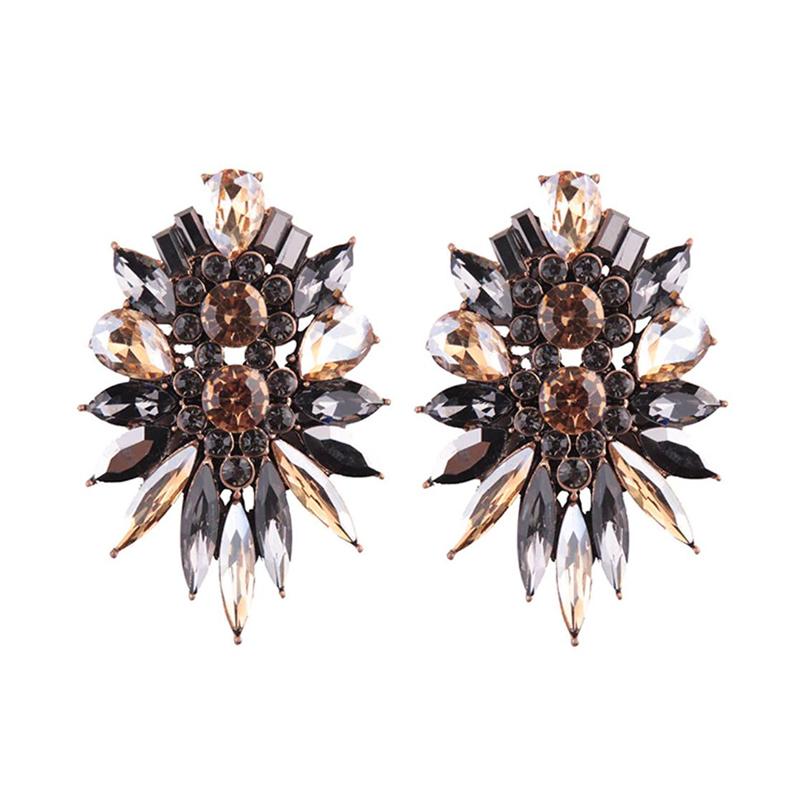 ZIKAN Earrings by MAYA - Brown/Grey